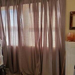 6 panels grey curtains